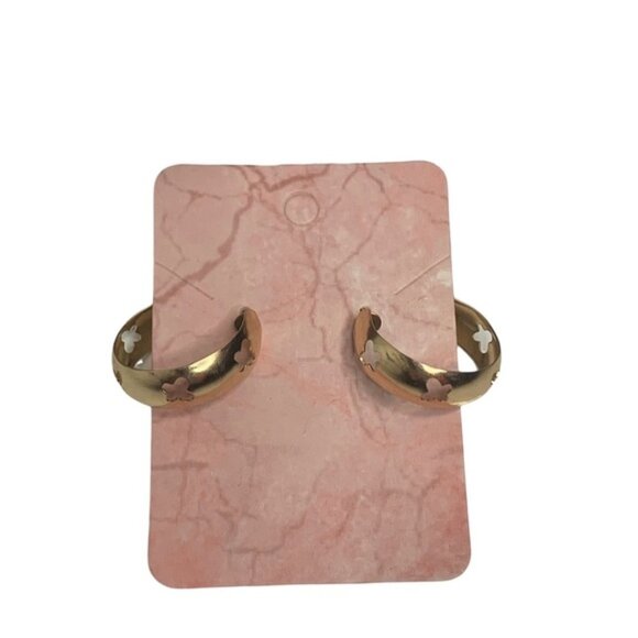 3 for 25???Gold butterfly, hoops - Picture 2 of 4